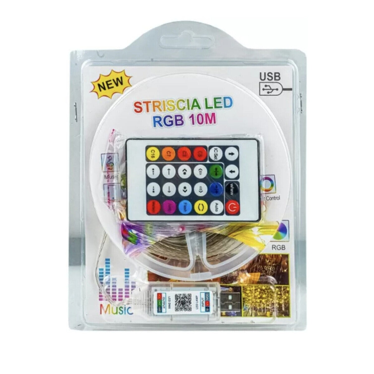 Set 2 Banda LED RGB 10m, Multicolor, Aplicatie Telefon, Intensitate Reglabila - Boomsale.ro
