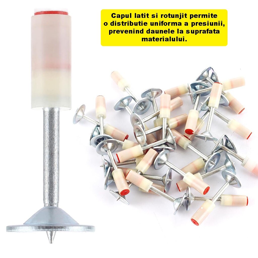 Set cuie tip ciupercă 7.2 mm pentru pistol cu autopropulsare, 300 buc - Boomsale.ro