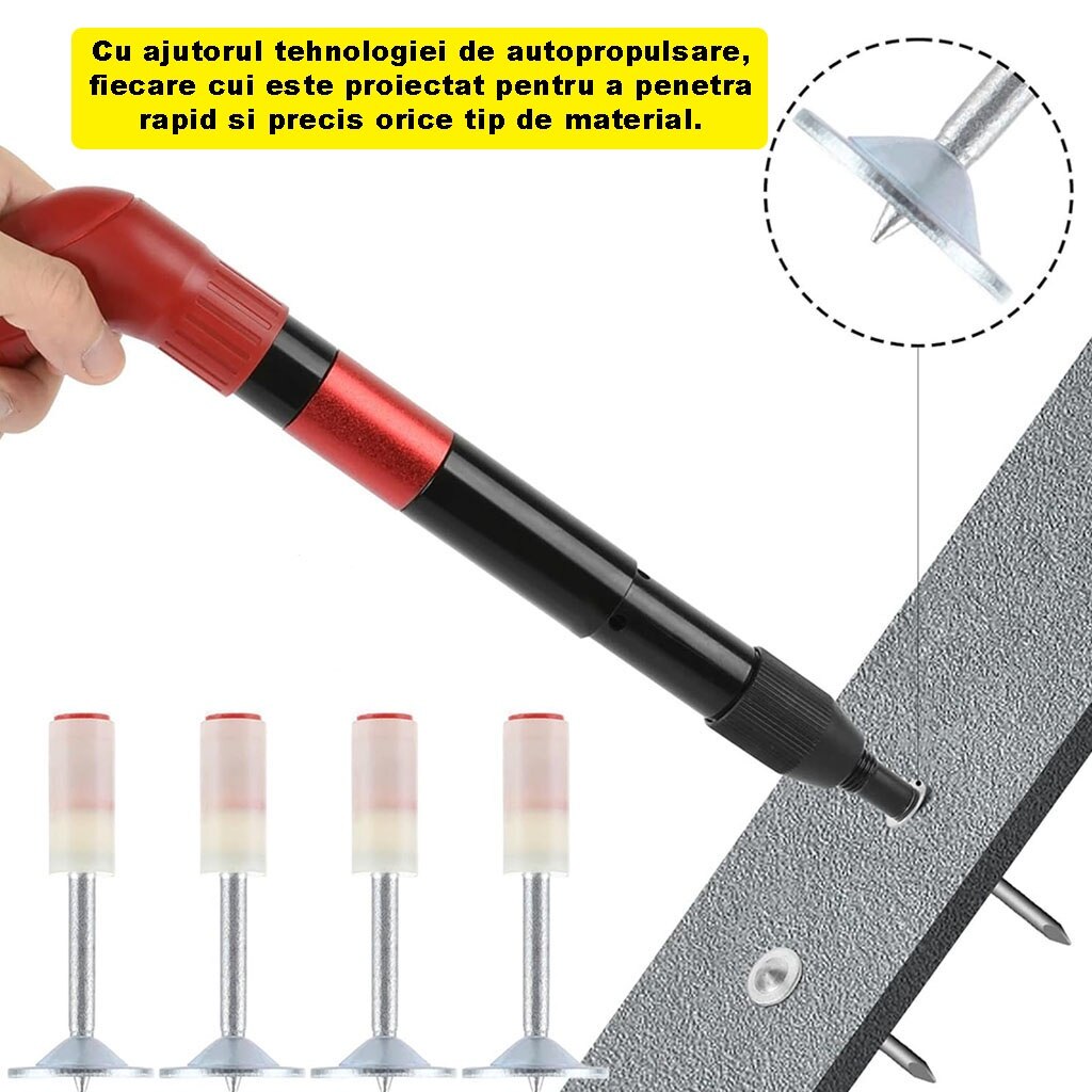 Set cuie tip ciupercă 7.2 mm pentru pistol cu autopropulsare, 300 buc - Boomsale.ro