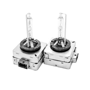 Set 2 becuri Xenon D1S White auto pentru far, suport metalic, 35W, 6000K - Boomsale.ro