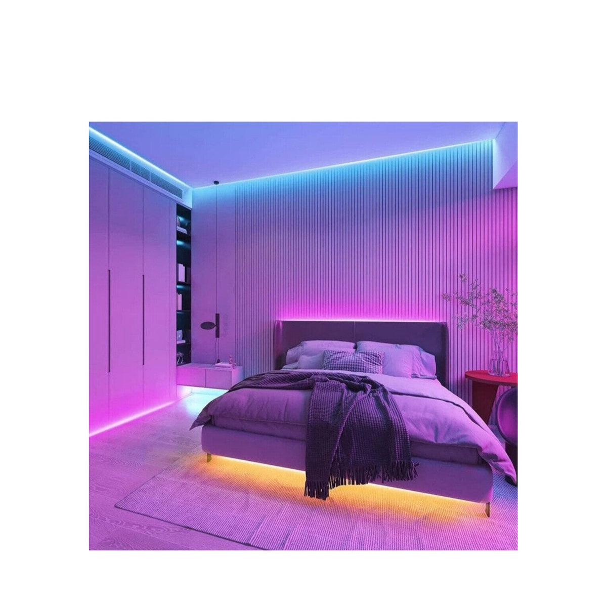 Set 2 Banda LED RGB 10m, Multicolor, Aplicatie Telefon, Intensitate Reglabila - Boomsale.ro