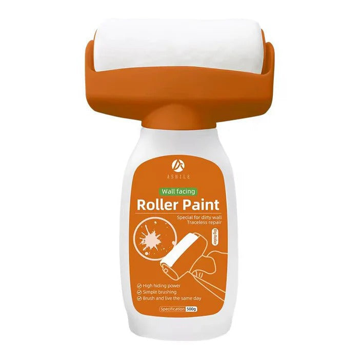2 X Trafalet Multifunctional cu Rola si Rezervor Reutilizabil, pentru Repararea si Curatarea Peretilor, Lavabila Alba Inclusa, 500ml - Boomsale.ro