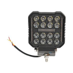 Set 2 Proiectoare Patrate Auto LED 48W cu DRL, 9-80V, Lumina Alb-Galben, IP67 - Boomsale.ro