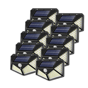 Set 10 Lampi Solare 100 LED-uri, Iluminare Puternica Exterior, 3 Moduri de Functionare - Boomsale.ro