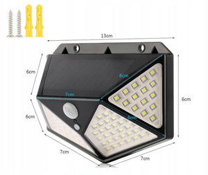 Set 8 Lampi solare 100 LED, cu senzor de miscare + Lanterna de cap cadou - Boomsale.ro