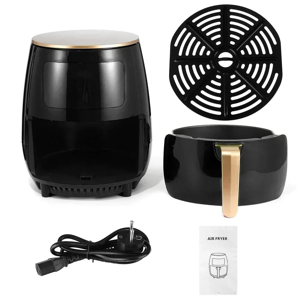 Friteuza cu aer cald, Air Fryer, 2400W, capacitate 6L ,afisaj digital, LCD Touch control - Boomsale.ro