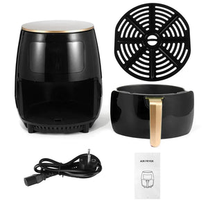 Friteuza cu aer cald, Air Fryer, 2400W, capacitate 6L ,afisaj digital, LCD Touch control - Boomsale.ro