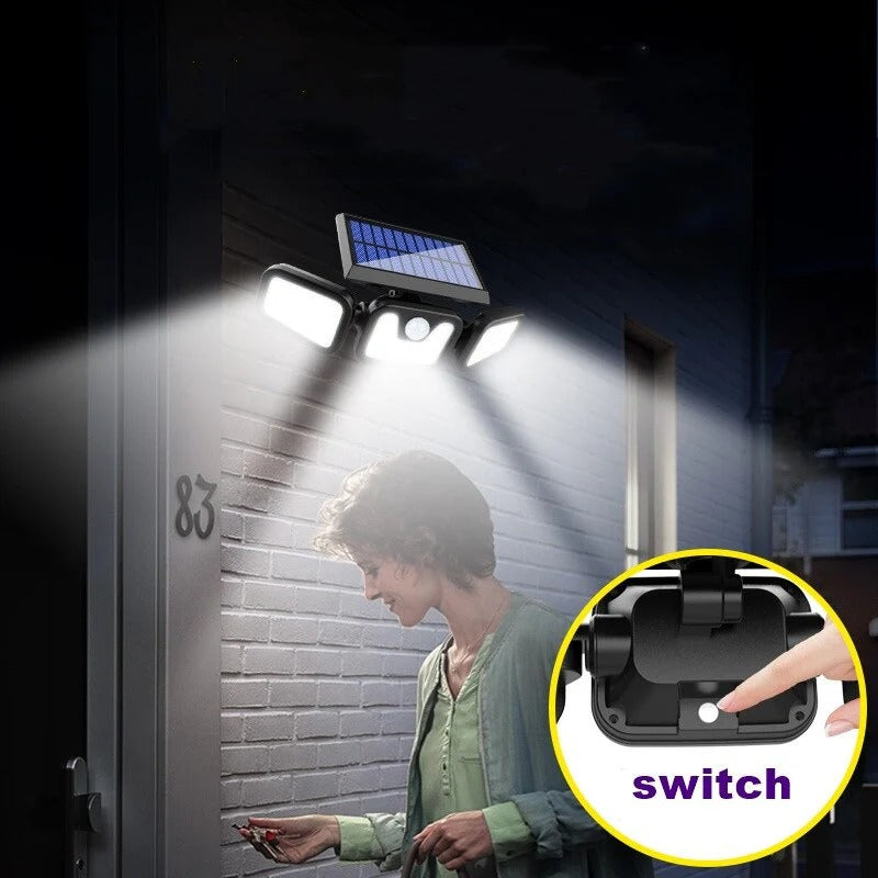 Lampa Solara 150W Leduri COB, Senzor de Miscare Prindere pe Perete - Boomsale.ro