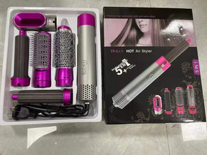 Uscator Par 5 in 1, Set Multifunctional, Ondulator, Placa Electrica, Automat - Boomsale.ro