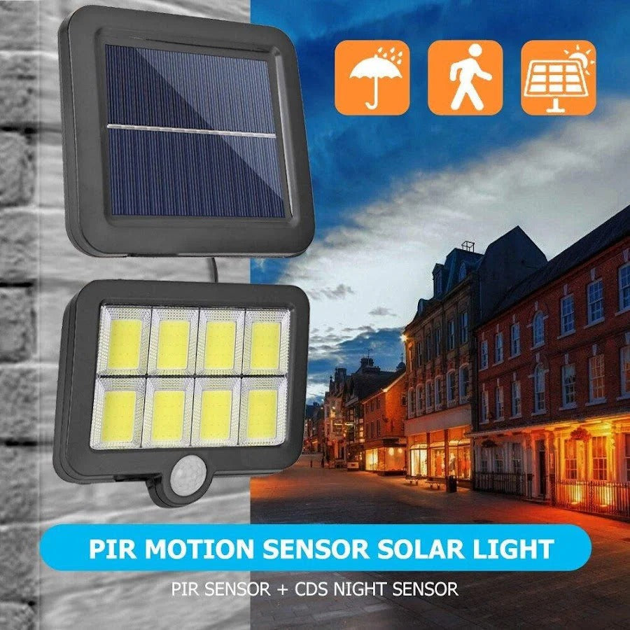Lampa Solara 100W, 100 LED COB, IP65, Senzor de Miscare - Boomsale.ro