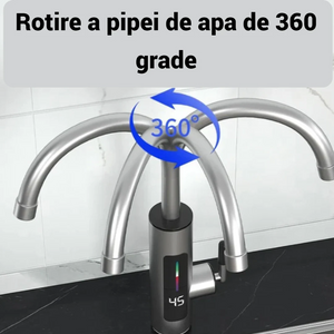 Robinet Electric Instant, Apa Calda, 3000W, IPX4, Rotire 360° - Boomsale.ro