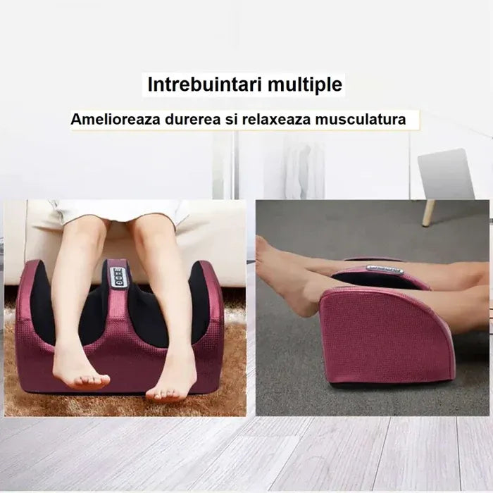Aparat masaj picioare Shiatsu cu incalzire, 20 role, 4 programe, 3 niveluri intensitate - Boomsale.ro