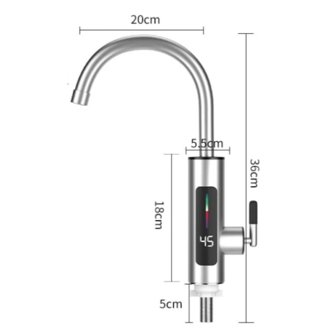 Robinet Electric Instant, Apa Calda, 3000W, IPX4, Rotire 360° - Boomsale.ro