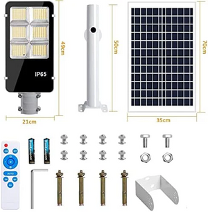 Lampa Solara Exterior Jortan 400W cu Senzor Miscare si Telecomanda - Boomsale.ro
