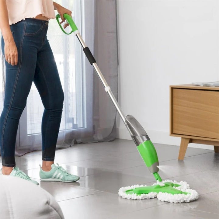 Mop Spray Triplu 600 ml, Microfibra Reutilizabila si Capete Rotative - Boomsale.ro