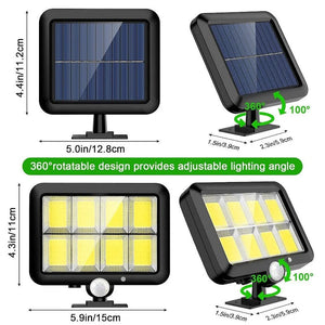 Lampa Solara 100W, 100 LED COB, IP65, Senzor de Miscare - Boomsale.ro