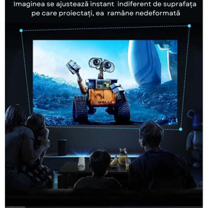 Videoproiector portabil smart cu Android 11, 2 controllere și jocuri incluse, Wi-Fi 6, suport 4K - Boomsale.ro