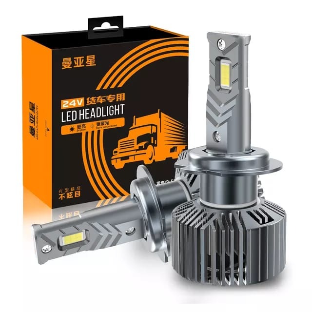 Set 2 Becuri H1, H7, H11, LED, 45W, 6000K, 8000 Lumeni, 24V Camion - Boomsale.ro