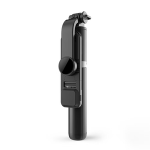 Trepied selfie stick Bluetooth cu lumină LED, extensibil 105 cm, Negru - Boomsale.ro