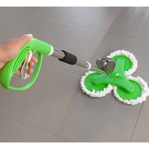 Mop Spray Triplu 600 ml, Microfibra Reutilizabila si Capete Rotative - Boomsale.ro