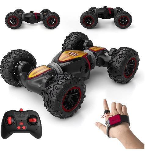 Masina RC pentru Cascadorii, Tractiune Integrala 4WD, Negru/Portocaliu - Boomsale.ro