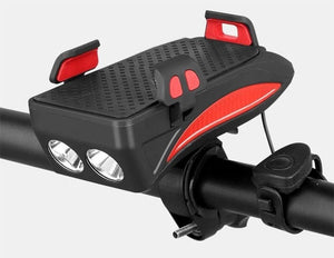 Lanterna bicicleta multifunctionala cu suport telefon si baterie de incarcare - Boomsale.ro