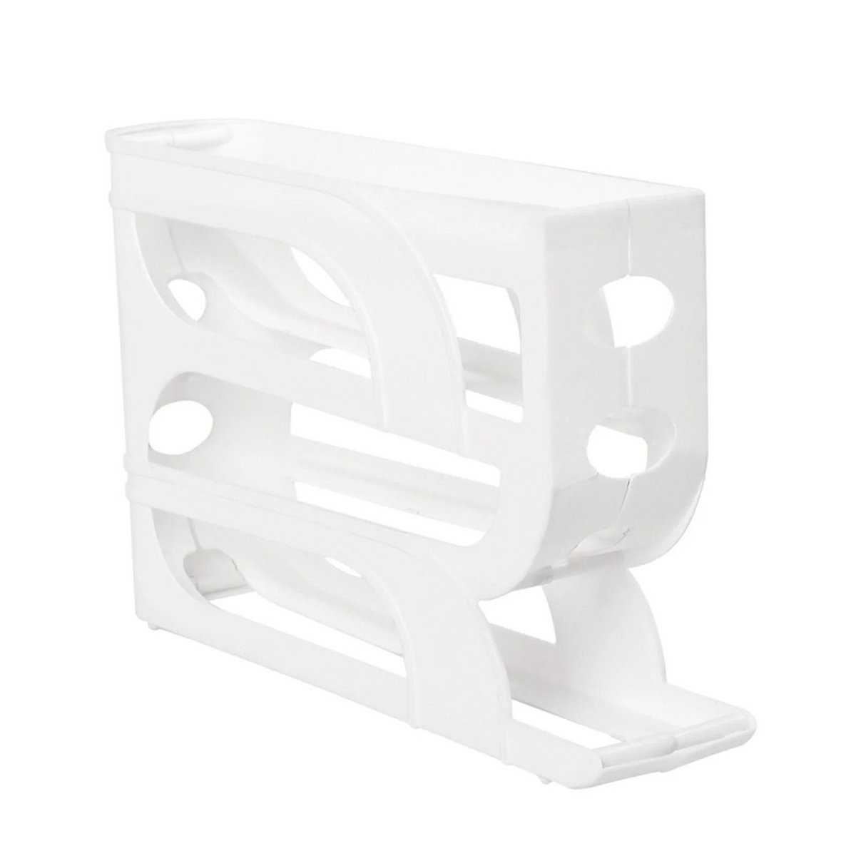 Suport oua pentru frigider, 4 niveluri, capacitate 30 oua, 32 x 7 x 20 cm, alb - Boomsale.ro