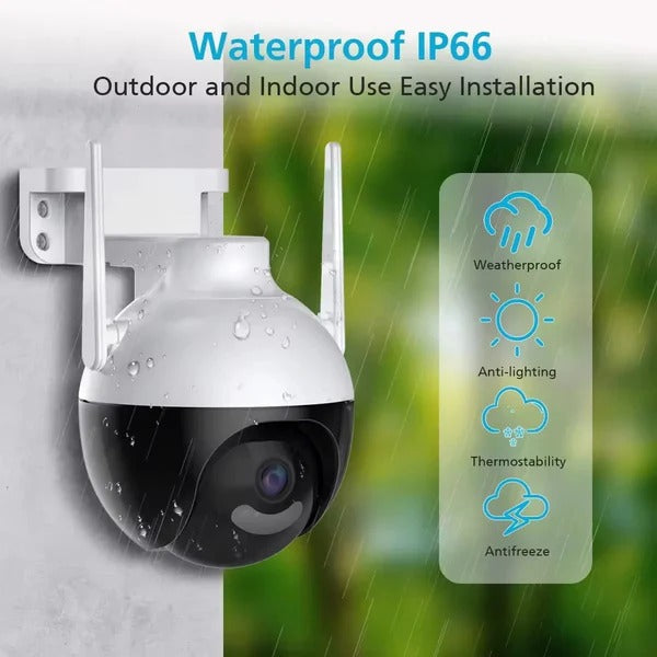 Camera Supraveghere WiFi 5MP PTZ 360° – Color Night Vision, IP66 - Boomsale.ro