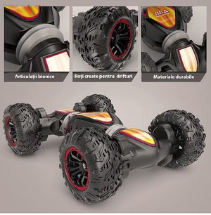 Masina RC pentru Cascadorii, Tractiune Integrala 4WD, Negru/Portocaliu - Boomsale.ro