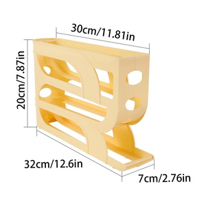 Suport oua pentru frigider, 4 niveluri, capacitate 30 oua, 32 x 7 x 20 cm, alb - Boomsale.ro