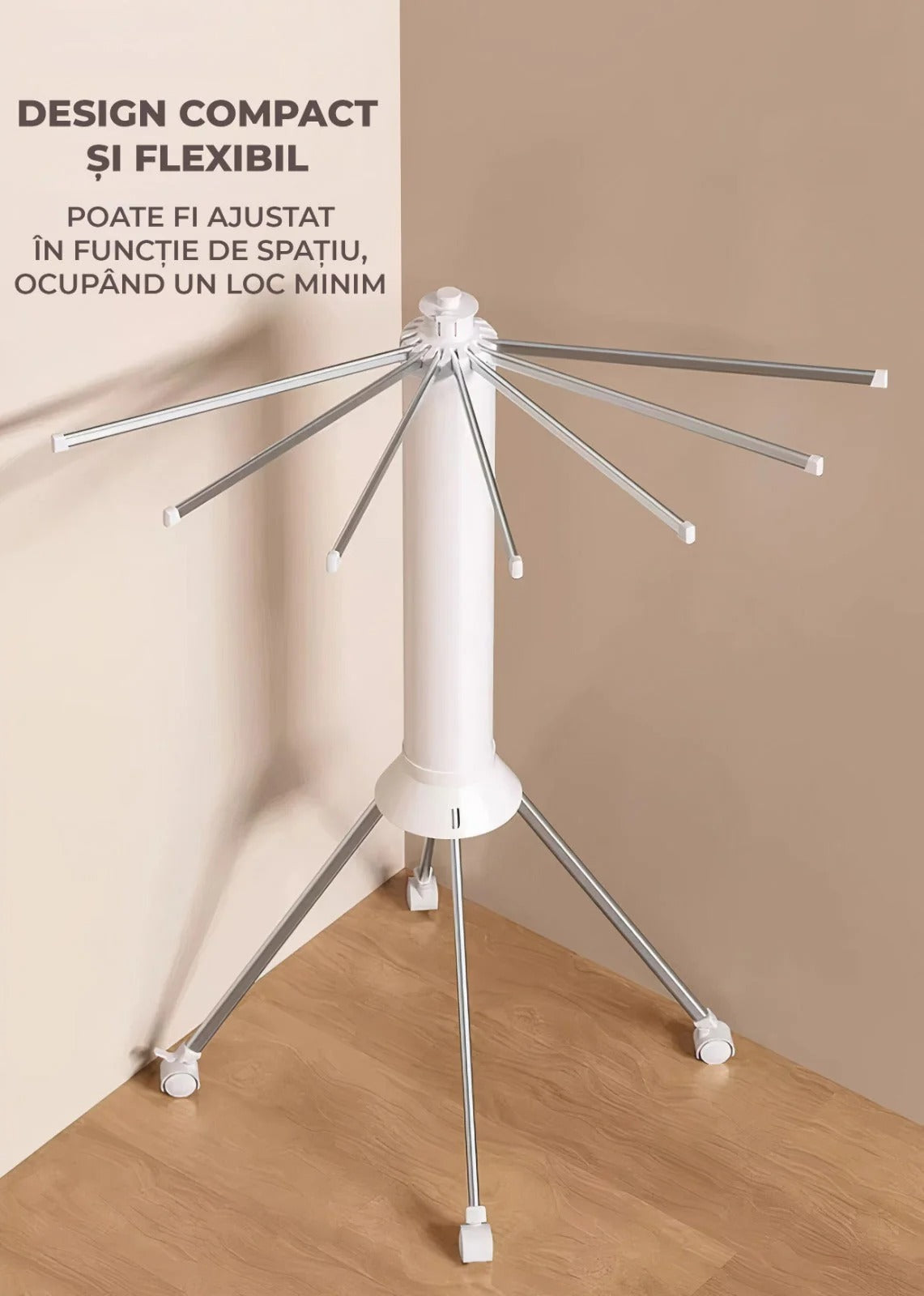 Uscator de Rufe Tip Caracatita ProDry, Mobil si Pliabil, Brate Metalice - Boomsale.ro