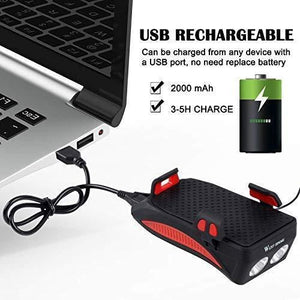 Lanterna bicicleta multifunctionala cu suport telefon si baterie de incarcare - Boomsale.ro