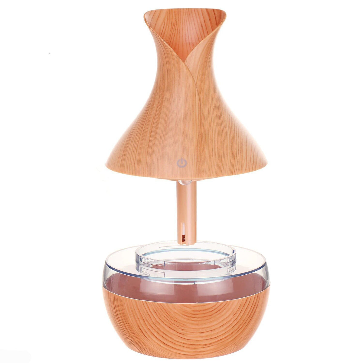 Set 2 Bucati – Umidificator Ultrasunete cu LED, Eliberare Parfum si Purificator Aer, Lemn + 12 sticlute ulei aromaterapie - Boomsale.ro