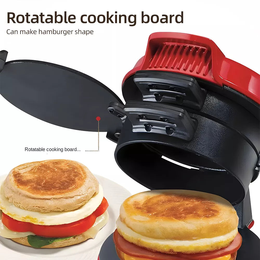 Aparat de facut burgeri sau sandwich-uri RAF 600W, Rosu - Boomsale.ro