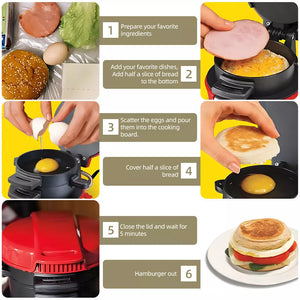 Aparat de facut burgeri sau sandwich-uri RAF 600W, Rosu - Boomsale.ro