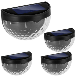 Set 4 Lampi Solare pentru Exterior, Montare Perete, cu 6 LED-uri, Lumina Calda - Boomsale.ro