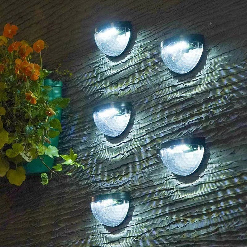 Set 4 Lampi Solare pentru Exterior, Montare Perete, cu 6 LED-uri, Lumina Calda - Boomsale.ro