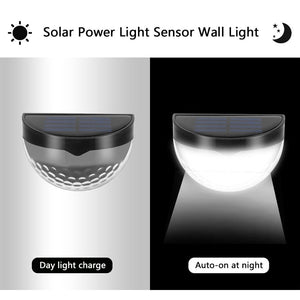 Set 4 Lampi Solare pentru Exterior, Montare Perete, cu 6 LED-uri, Lumina Calda - Boomsale.ro