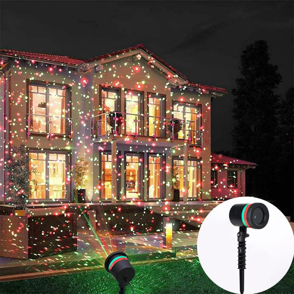 Proiector Laser Light cu lumini verzi si rosii pentru exteriorul casei - Boomsale.ro
