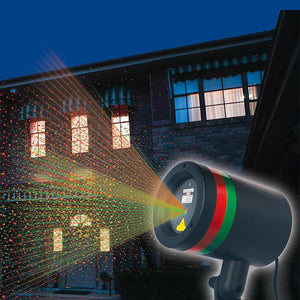Proiector Laser Light cu lumini verzi si rosii pentru exteriorul casei - Boomsale.ro