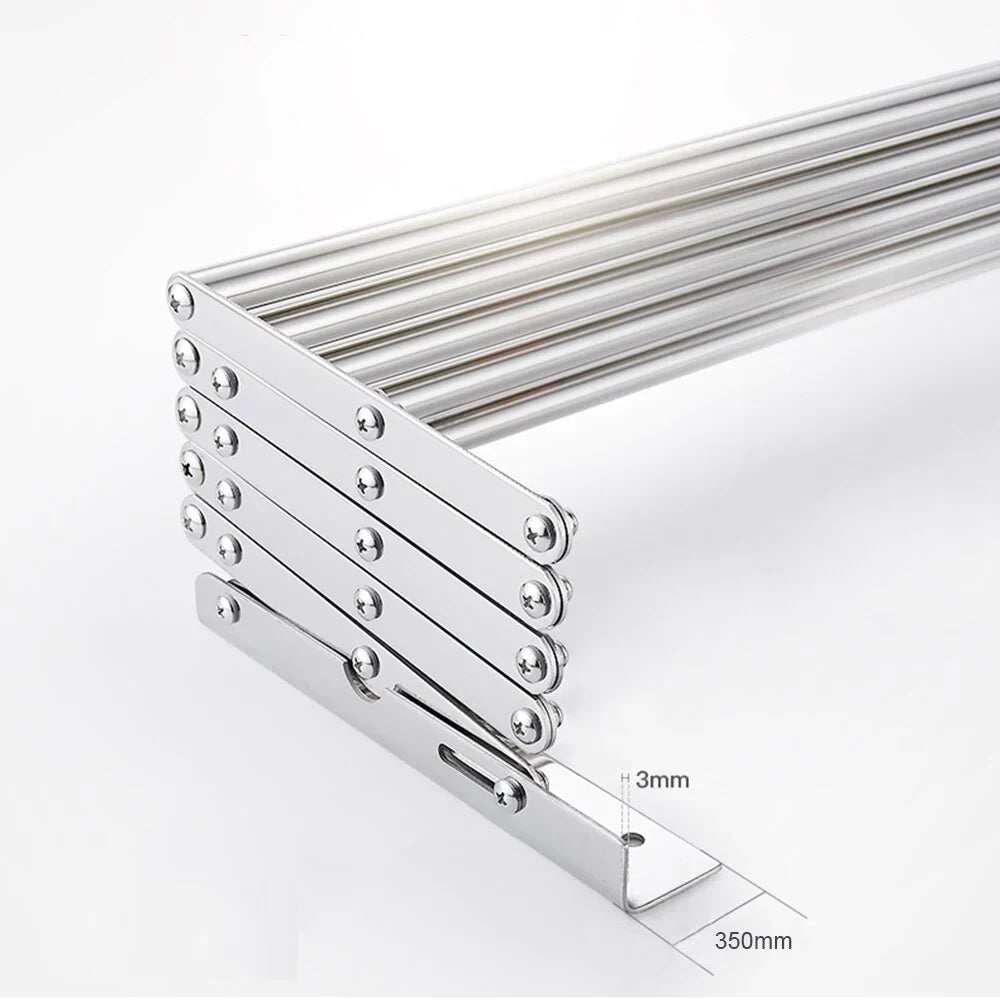 Uscator rufe din aluminiu, retractabil, cu prindere in perete 70cm - Boomsale.ro