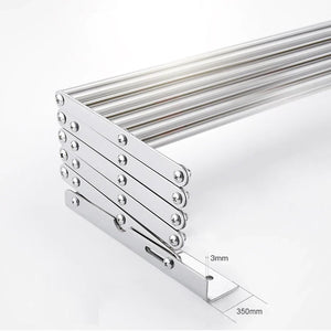 Uscator rufe din aluminiu, retractabil, cu prindere in perete 70cm - Boomsale.ro