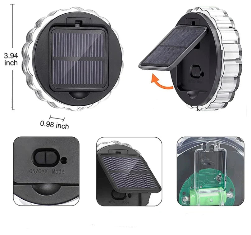 Set 4 Lampi Solare LED Model Floare, Senzor de Lumina - Boomsale.ro